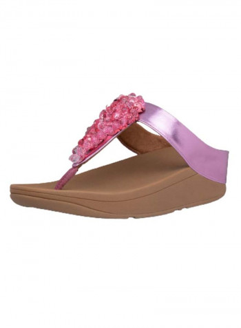 صندل كاجوال مزين بالترتر Pink