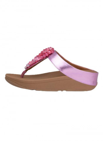 صندل كاجوال مزين بالترتر Pink