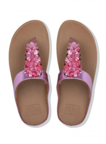 صندل كاجوال مزين بالترتر Pink