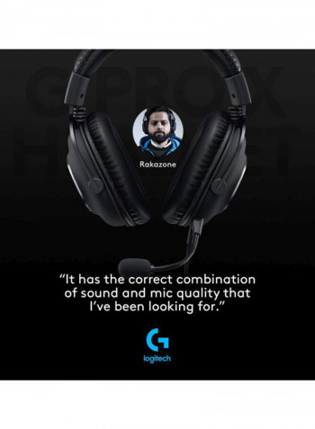 Pro X Gaming Headset With Blue Voice Black