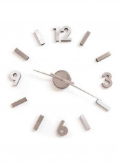 Versa Self Adhesive Clock White/Silver 18x5.2x3.5inch
