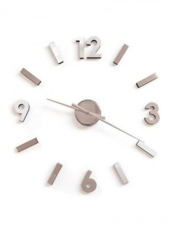 Versa Self Adhesive Clock White/Silver 18x5.2x3.5inch