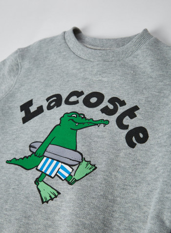 Kids Crocodile Graphic Sweatshirt Heather Wall/Multico