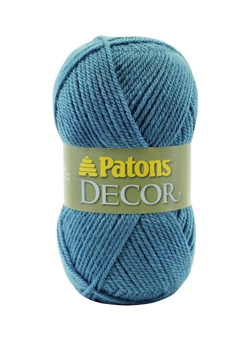 Medium Worsted Knitting Yarn Country Blue 208yard