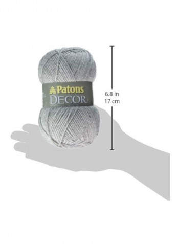 Medium Worsted Knitting Yarn Pale Grey 208yard