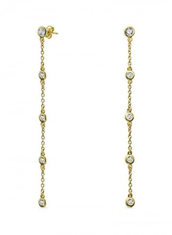 14 Karat Gold Plated Sterling Silver Dangle Earrings