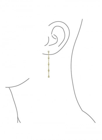 14 Karat Gold Plated Sterling Silver Dangle Earrings