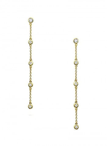 14 Karat Gold Plated Sterling Silver Dangle Earrings