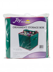 Ornament Storage Box Green/Red 33x33x35centimeter