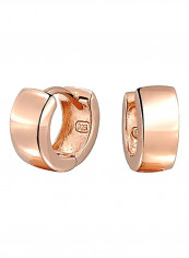 Rose Gold Plated 925 Sterling Silver Huggie Earrings