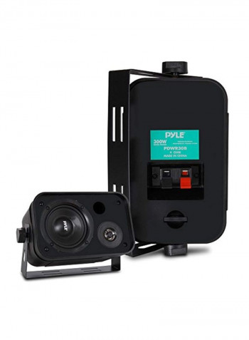 2-Piece Speaker System PDWR30B Black/Brown