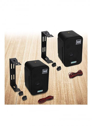 2-Piece Speaker System PDWR30B Black/Brown