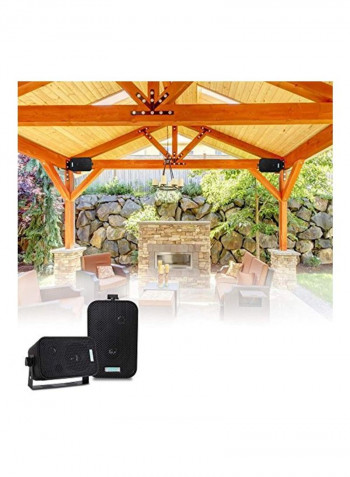 2-Piece Speaker System PDWR30B Black/Brown