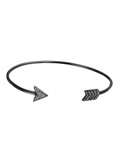925 Sterling Silver Cubic Zirconia Studded Cuff Bracelet