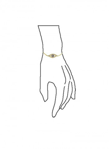 925 Sterling Silver Gold Plated Evil Eye Bracelet