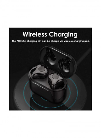 E12 Bluetooth In-Ear Earphones With Mic Black