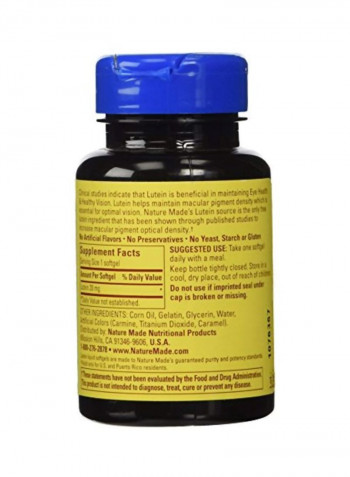 Extra Strength Lutein 20 mg - 30 Liquid Softgels