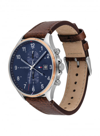 Men's Leather Analog Wrist Watch 1791712
