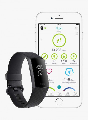 Charge 3 Fitness Tracker With Swim Tracking Black/Graphite