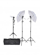 Photography Continuous Triple Lighting Kit White/Black