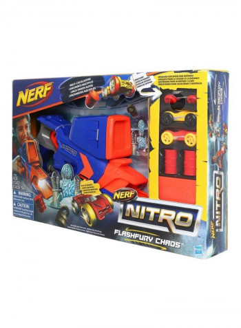 Nitro Flash Fury Chaos Car Racetrack Blaster Kit 47 x 6.5cm