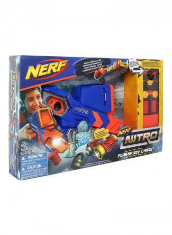 Nitro Flash Fury Chaos Car Racetrack Blaster Kit 47 x 6.5cm