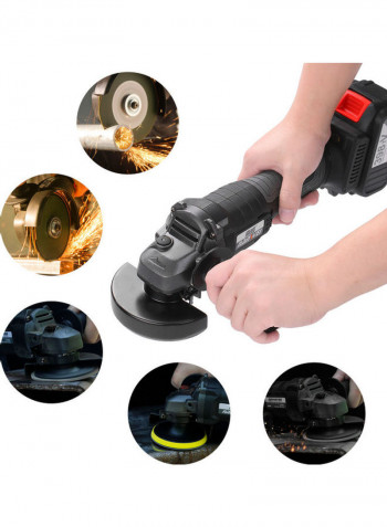 Dual Battery Electric Cordless Grinding Machine Kit Black 38cm