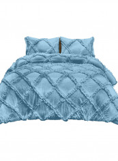 3-Piece Duvet Cover Set Cotton Blue 53 x 78inch reviews 3-Piece Duvet Cover Set Cotton Blue 53 x 78inch