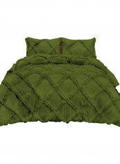3-Piece Duvet Cover Set Cotton Green 78 x 78inch reviews 3-Piece Duvet Cover Set Cotton Green 78 x 78inch