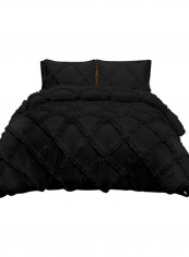 3-Piece Duvet Cover Set Cotton Black 78 x 78inch reviews 3-Piece Duvet Cover Set Cotton Black 78 x 78inch