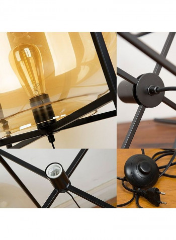 Four-Legged Glass Floor Lamp Yellow