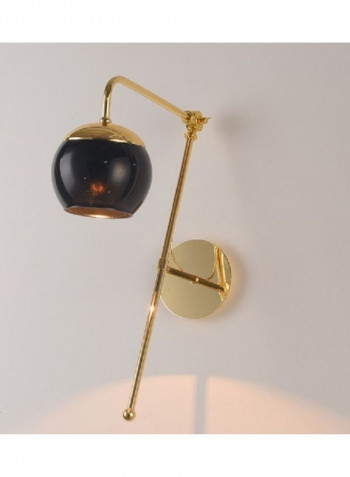 G4 LED Glass Wall Light Black/Gold