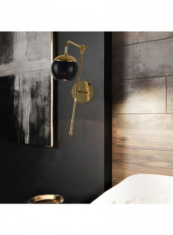 G4 LED Glass Wall Light Black/Gold