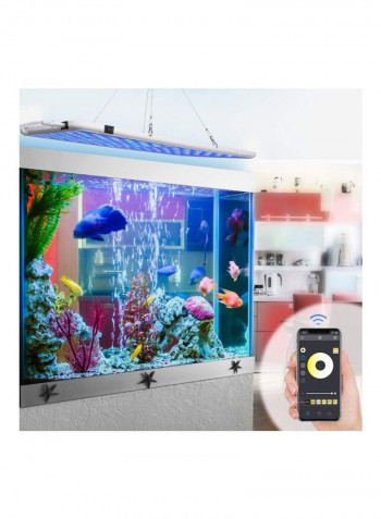 Aquarium LED Light Panel With Auto Switch Timer Blue/Yellow/Green 43.5centimeter