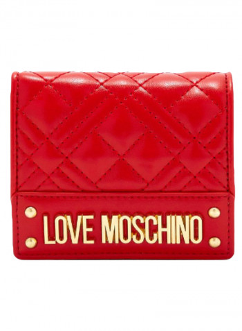 Slim And Lightweight Multi Slot Purse Red/Gold