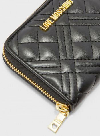 Slim And Lightweight Quilted Purse Black