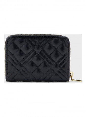 Stylish Zip Detail Purse Black