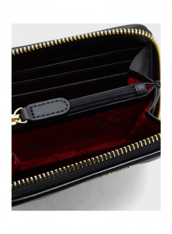 Stylish Zip Detail Purse Black