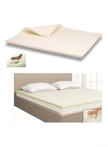 Cool Tech Memory Foam Mattress Fabric White 200x5x120centimeter