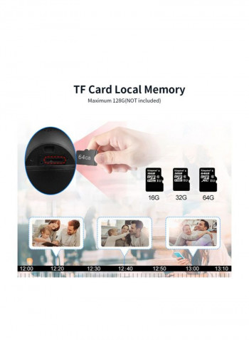 Wireless Full HD IP Security Camera Black 17x11.5x11.5centimeter