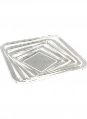 Acrylic Transparent Spiral Fruit Plate Silver