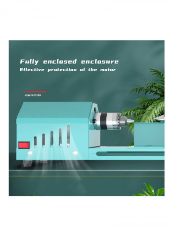Household Multi Functional Small Turning Lathe Blue 42.00x9.00x14.00cm
