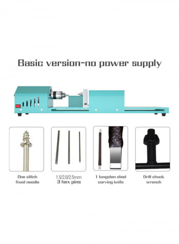 Household Multi Functional Small Turning Lathe Blue 42.00x9.00x14.00cm