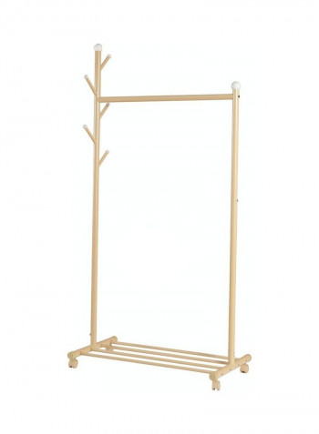 Multifunctional Clothing Rack Beige 55x43x170cm