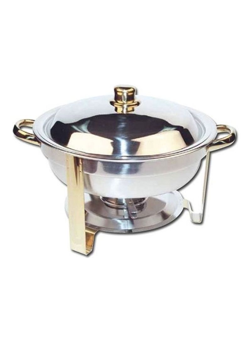 Stainless Steel Chafer With Lid Silver/Gold 3.78L