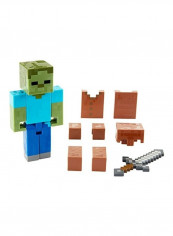 Minecraft Zombie In Armor Basic Figure Set
