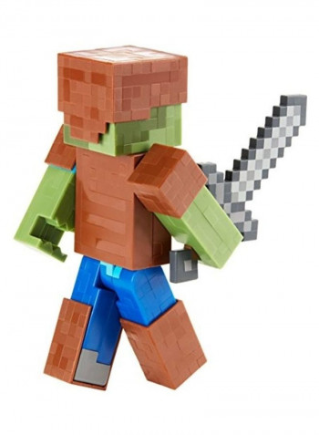 Minecraft Zombie In Armor Basic Figure Set