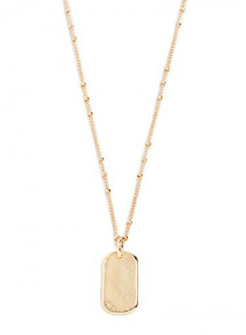18K Gold Plated Hammered Necklace