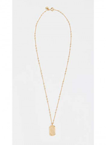 18K Gold Plated Hammered Necklace