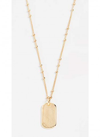 18K Gold Plated Hammered Necklace